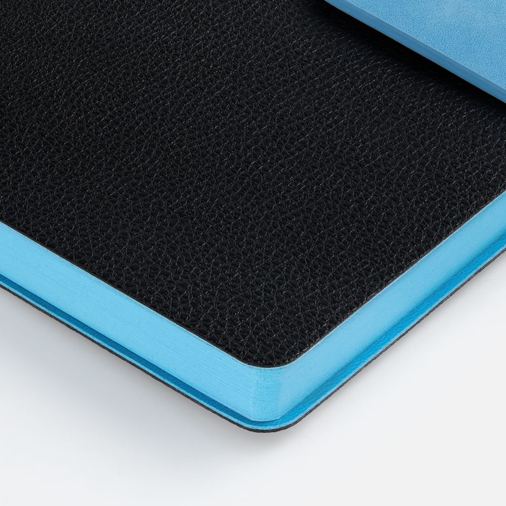 Ежедневник Boom, недатированный, черный с голубым (Изображение 5)