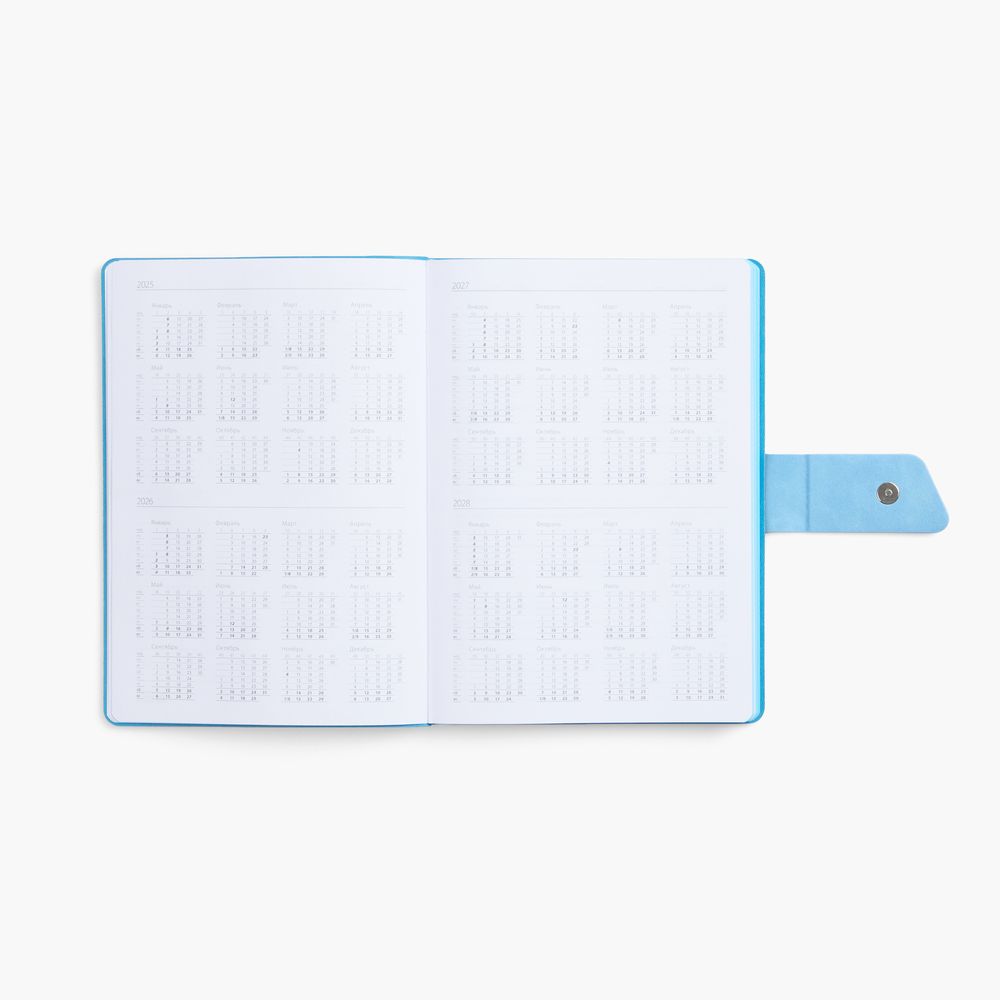 Ежедневник Boom, недатированный, черный с голубым (Изображение 8)