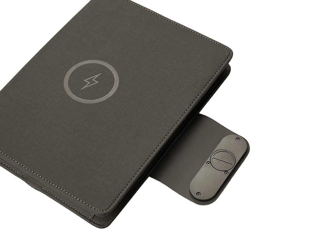 Подарочный набор металлическая ручка и блокнот А5 Twilight  со светящимся логотипом и пауэрбэнком (Изображение 10)