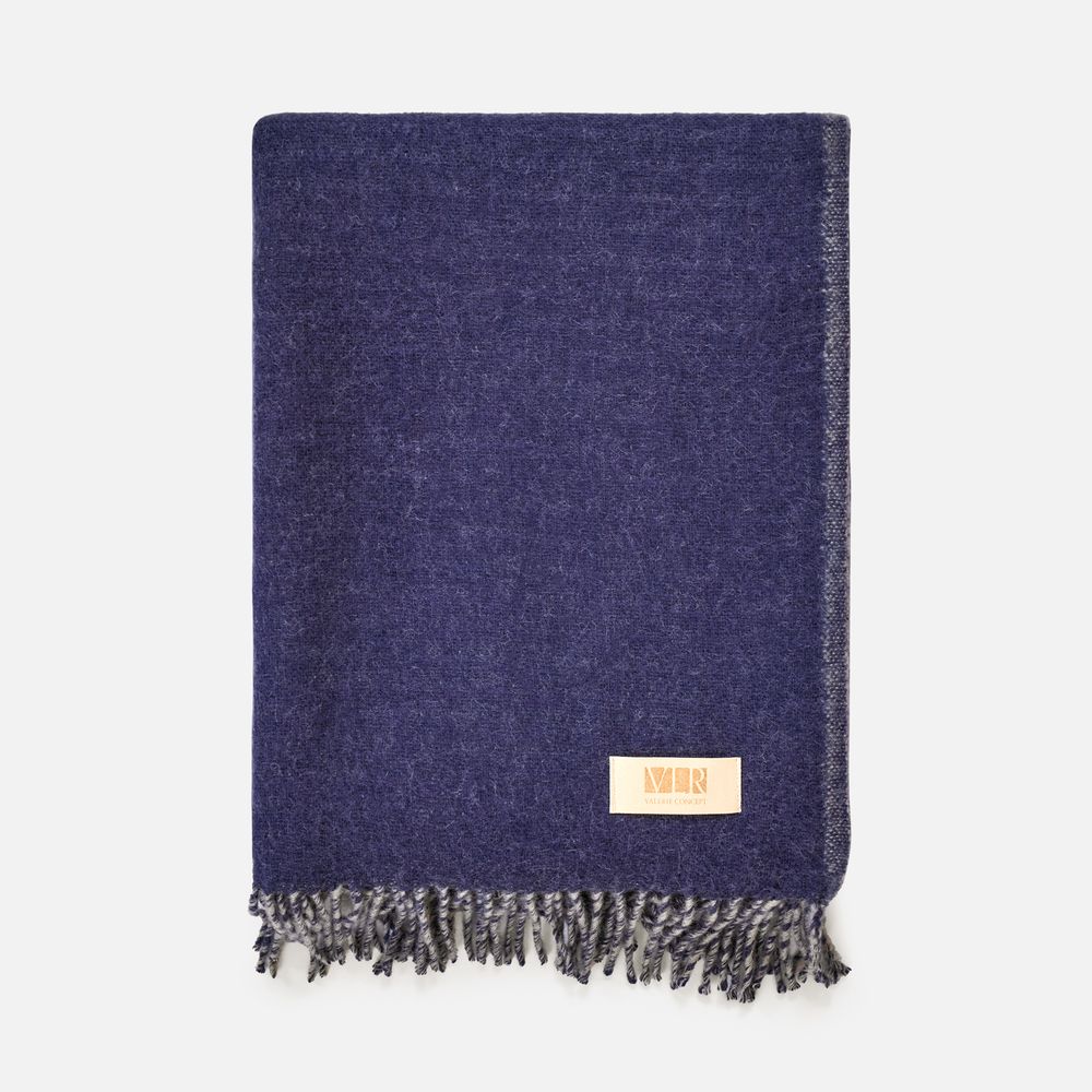 Плед Devika, синий с серым (Изображение 1)