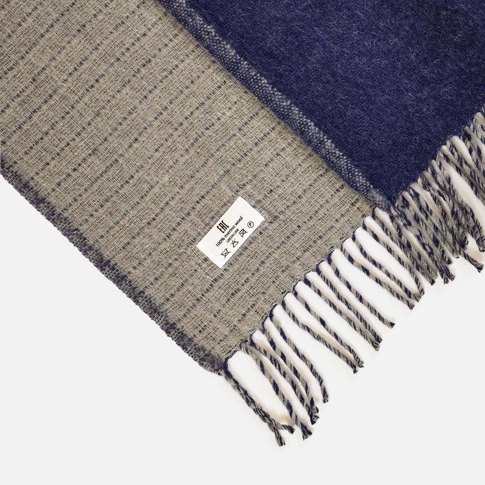 Плед Devika, синий с серым (Изображение 4)