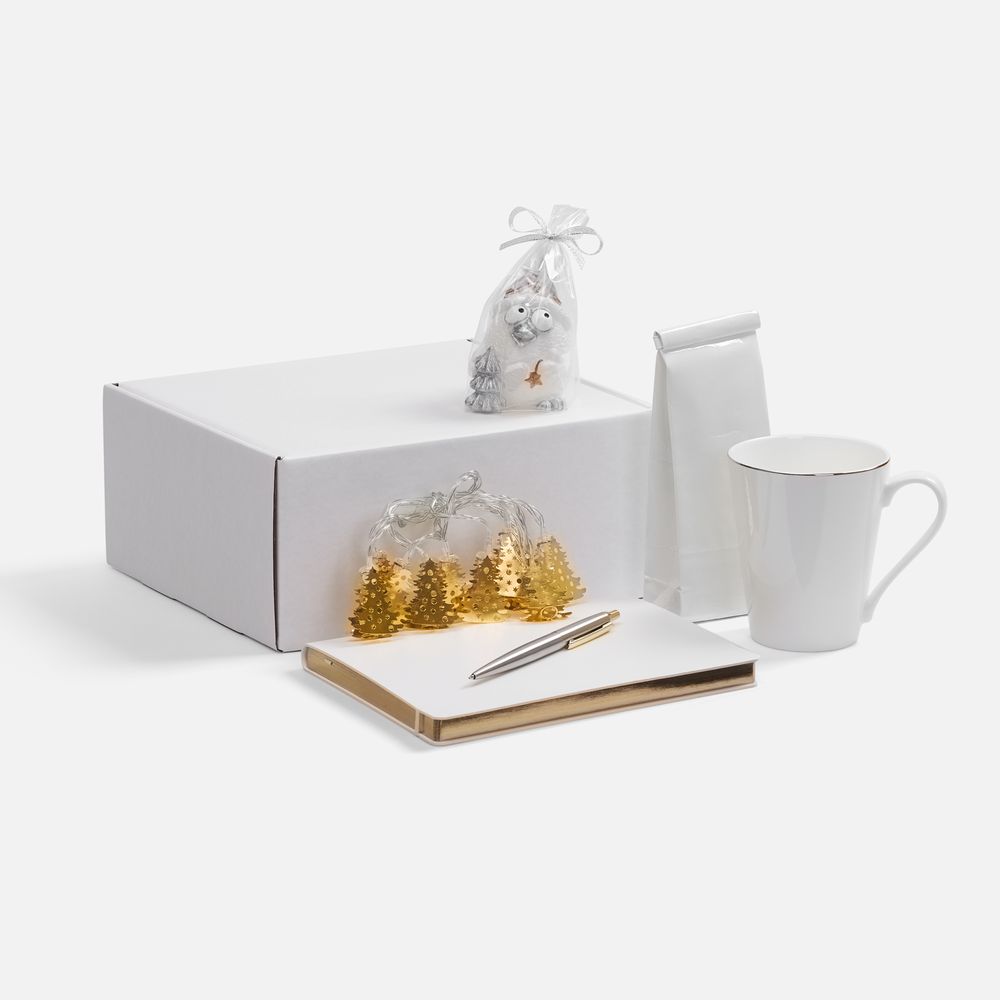 Набор «Планы на счастье», белый с золотистым (Изображение 1)