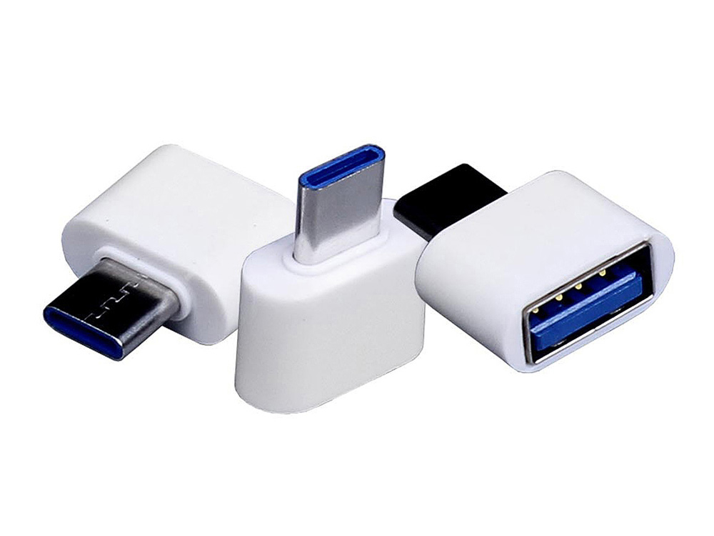 Универсальный адаптер USB Type-C папа Type-A мама, белый (Изображение 4)