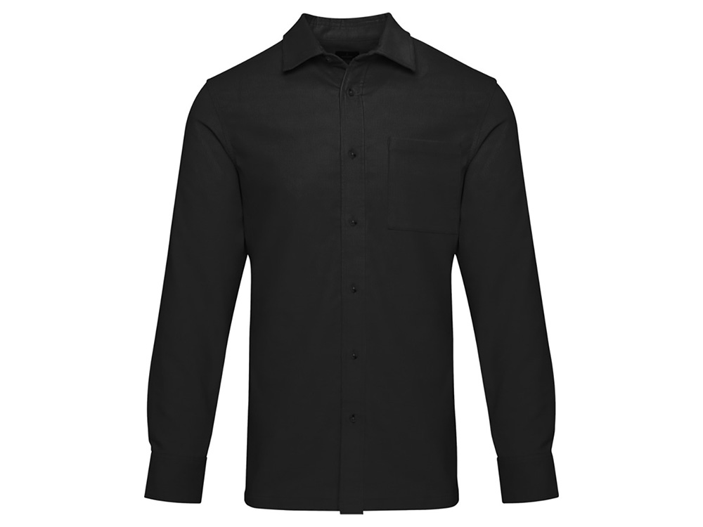 Рубашка вельветовая Alum, унисекс (черный) 2XL (Изображение 2)