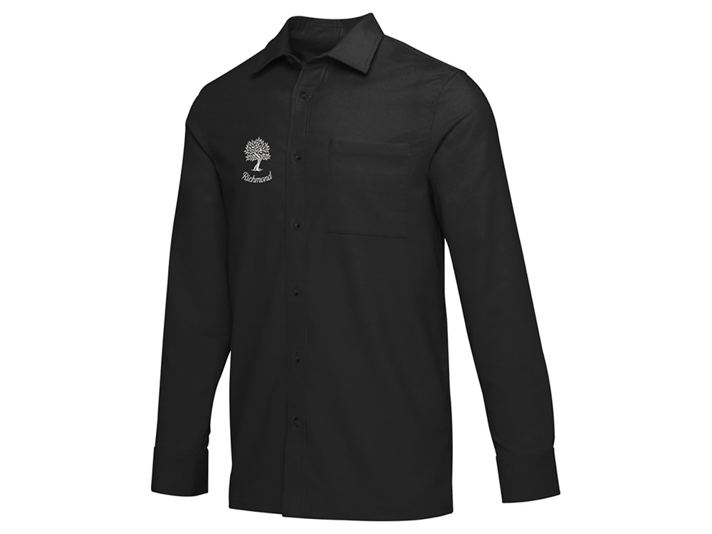 Рубашка вельветовая Alum, унисекс (черный) 2XL (Изображение 4)