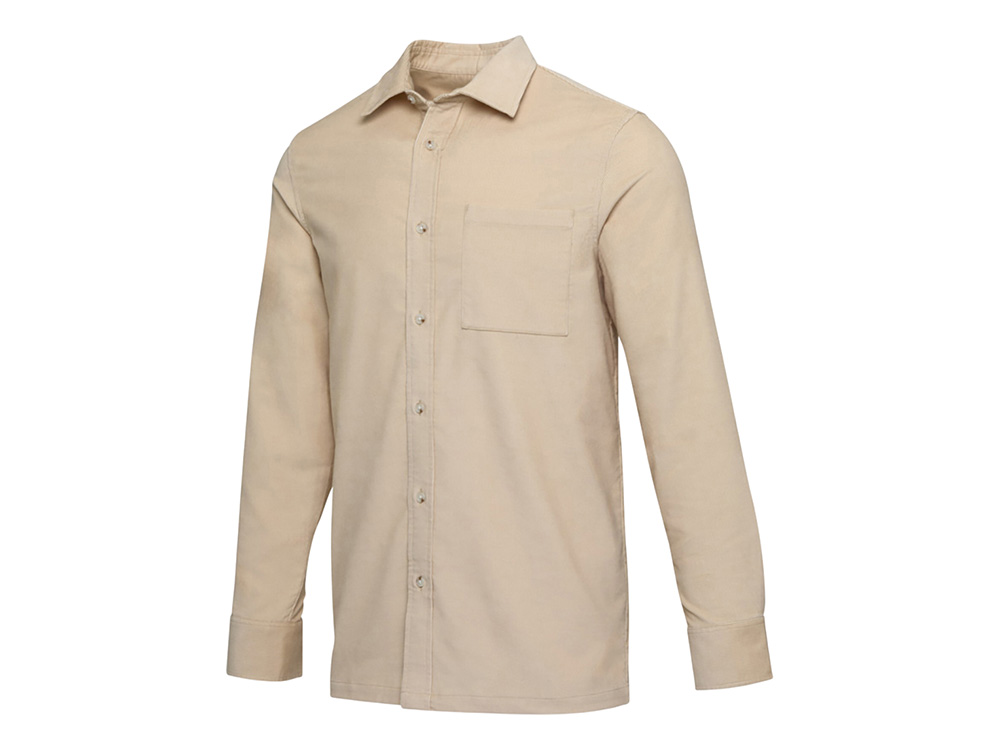 Рубашка вельветовая Alum, унисекс (бежевый) 3XL (Изображение 1)