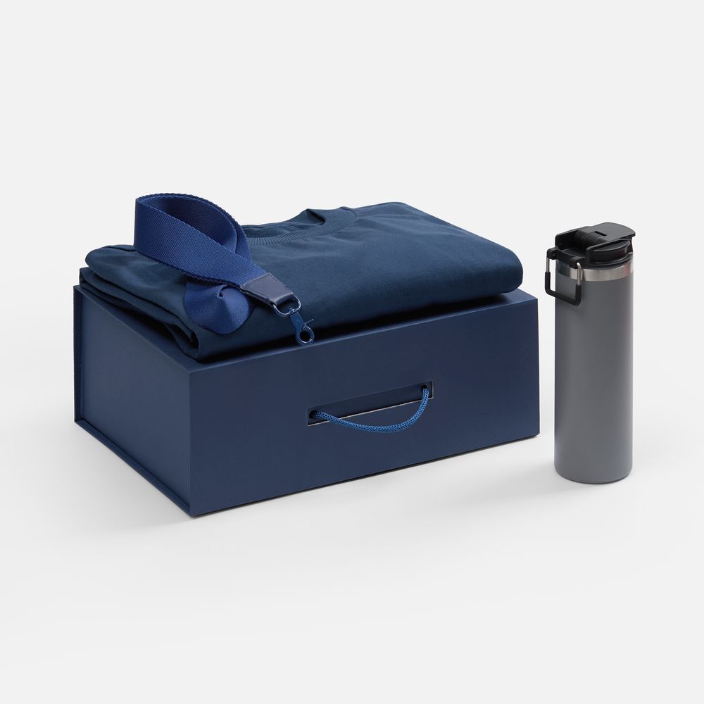 Коробка складная New Case Fold, темно-синяя (Изображение 5)