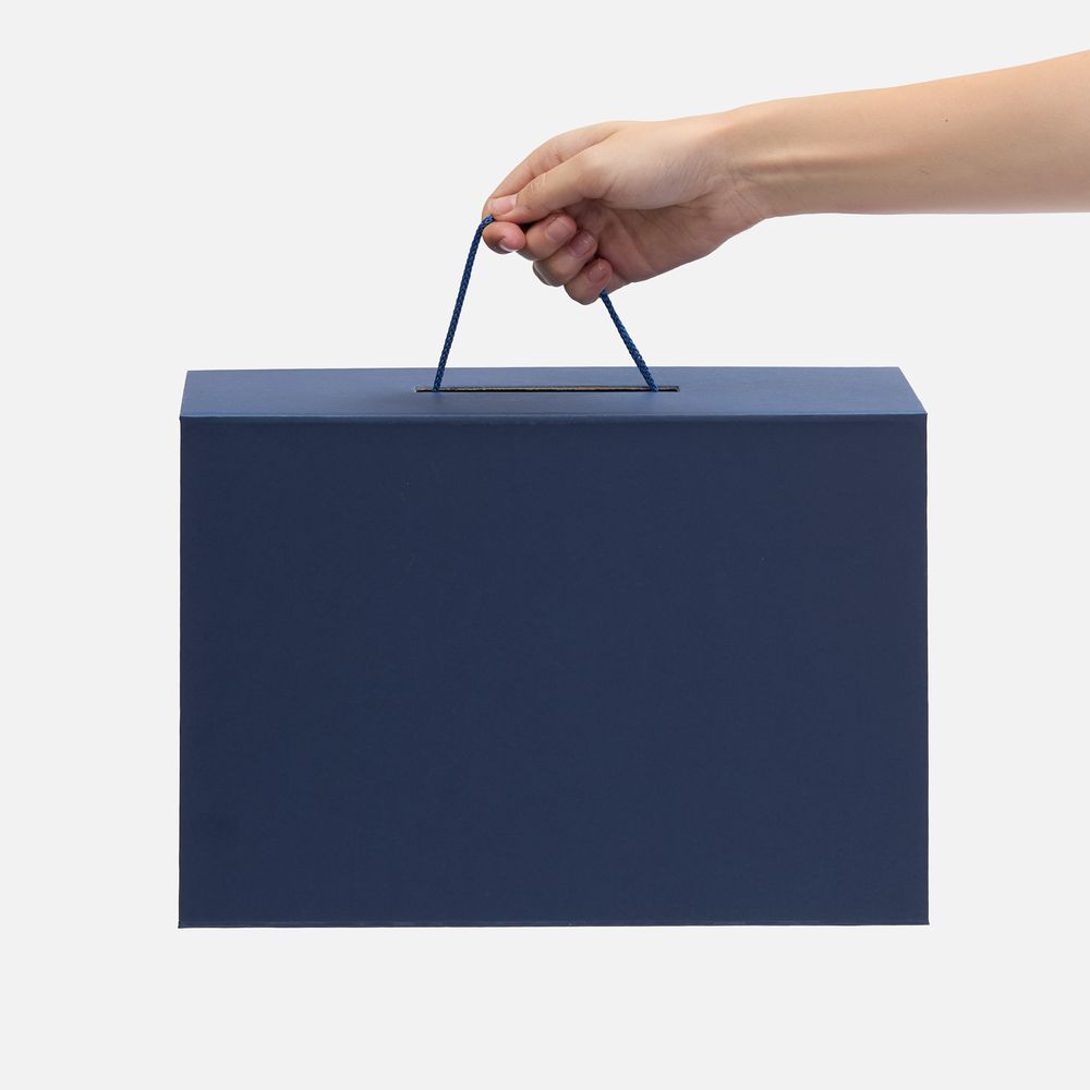 Коробка складная New Case Fold, темно-синяя (Изображение 6)
