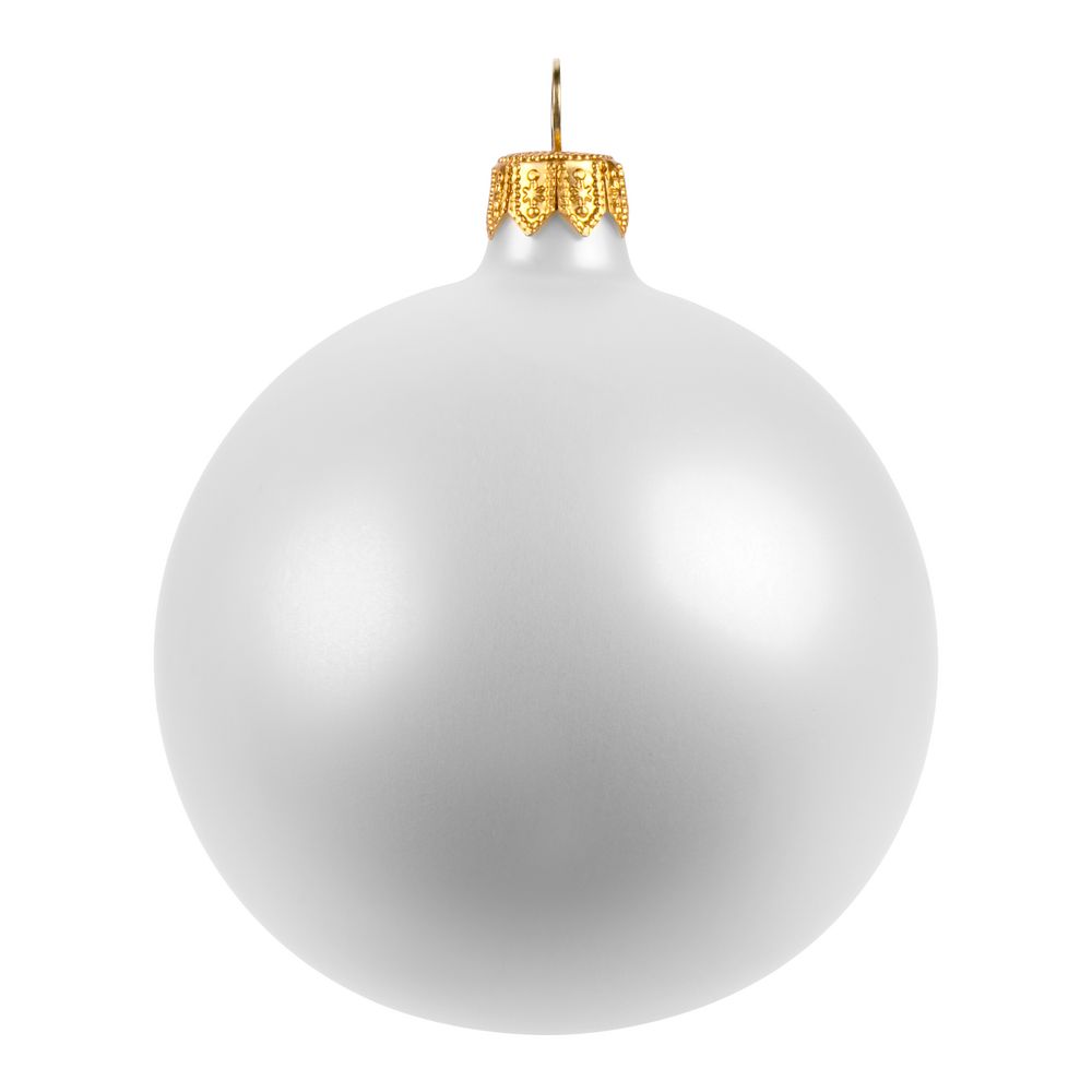 Елочный шар Gala Matt в коробке, 8,5 см, белый (Изображение 2)
