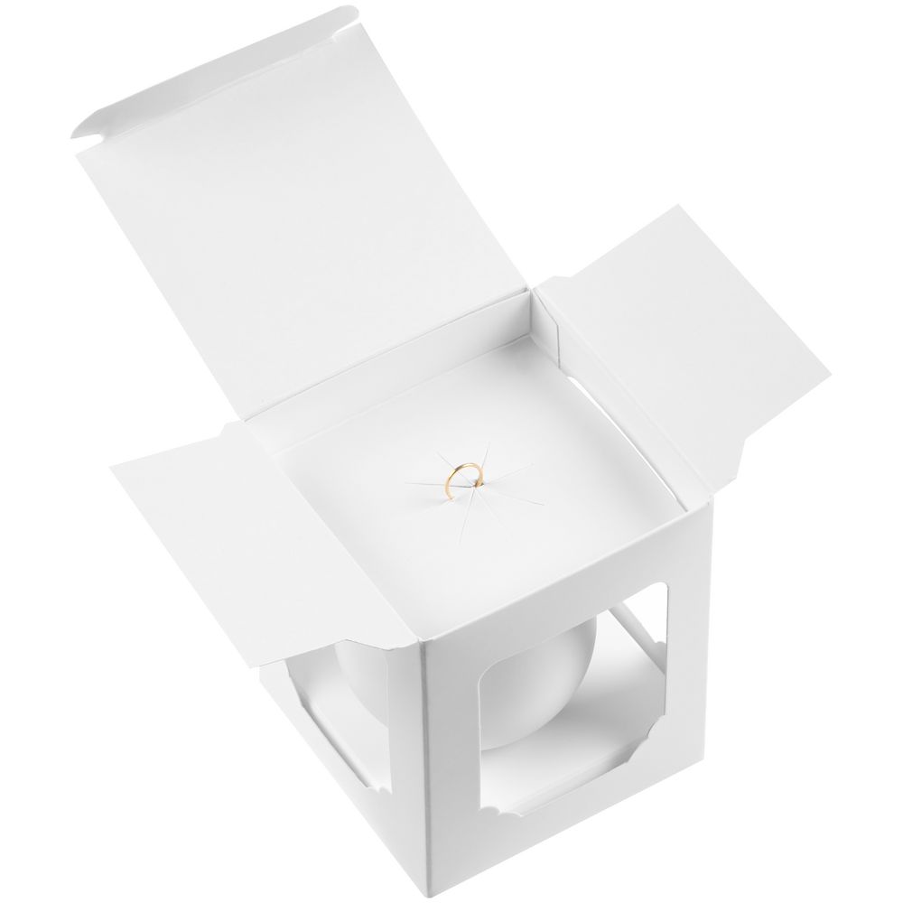 Елочный шар Gala Matt в коробке, 8,5 см, белый (Изображение 4)