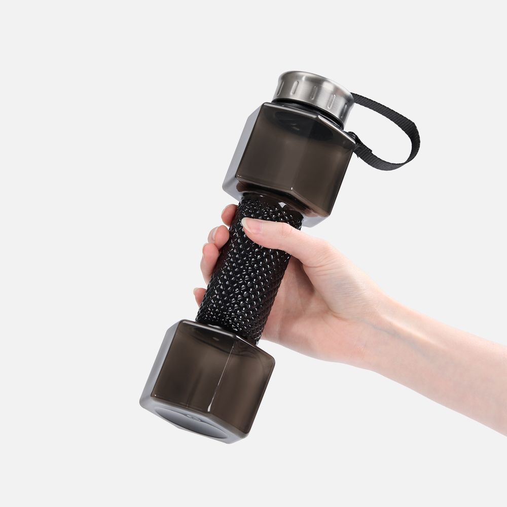 Бутылка для воды Hantelis, черная (Изображение 4)