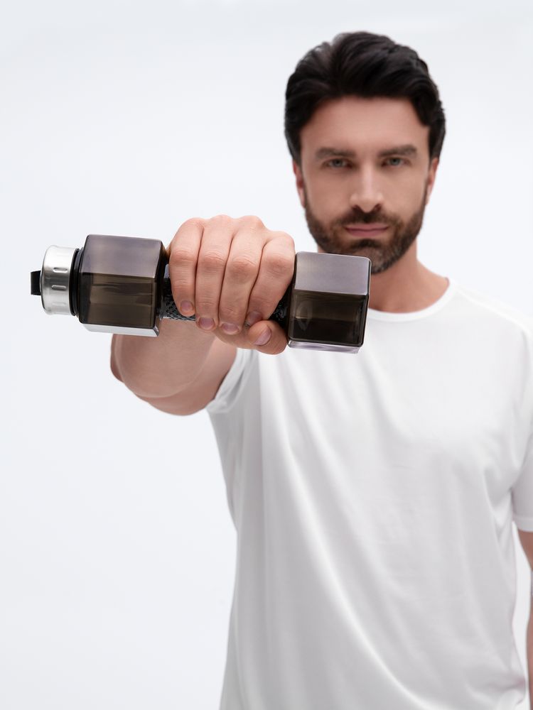 Бутылка для воды Hantelis, черная (Изображение 5)