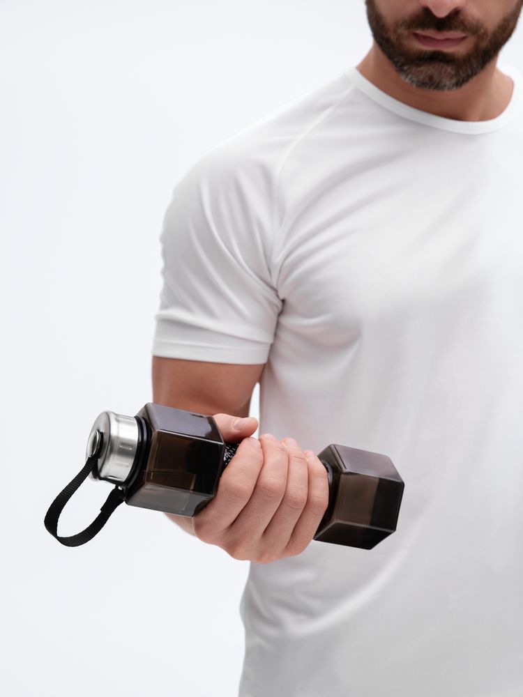 Бутылка для воды Hantelis, черная (Изображение 6)