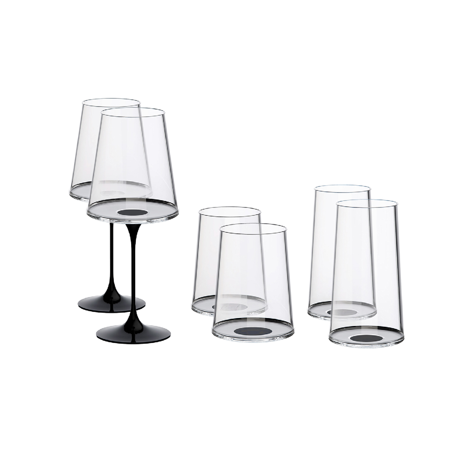 Хрустальный бокал для игристого вина на магните Trebonn SplitGlass, 2 шт, 320 мл (Изображение 5)