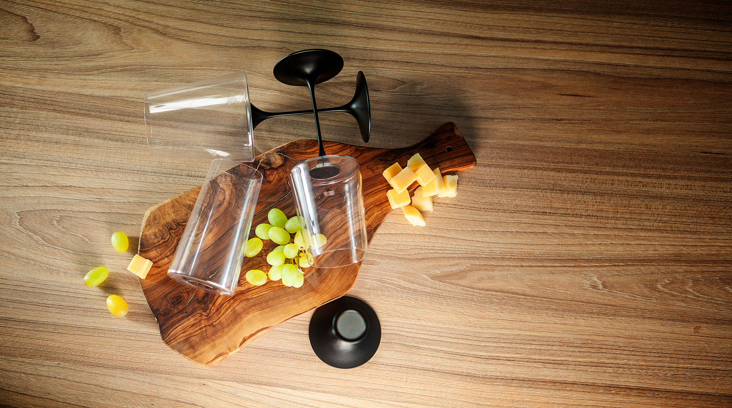 Хрустальный бокал для игристого вина на магните Trebonn SplitGlass, 2 шт, 320 мл (Изображение 13)