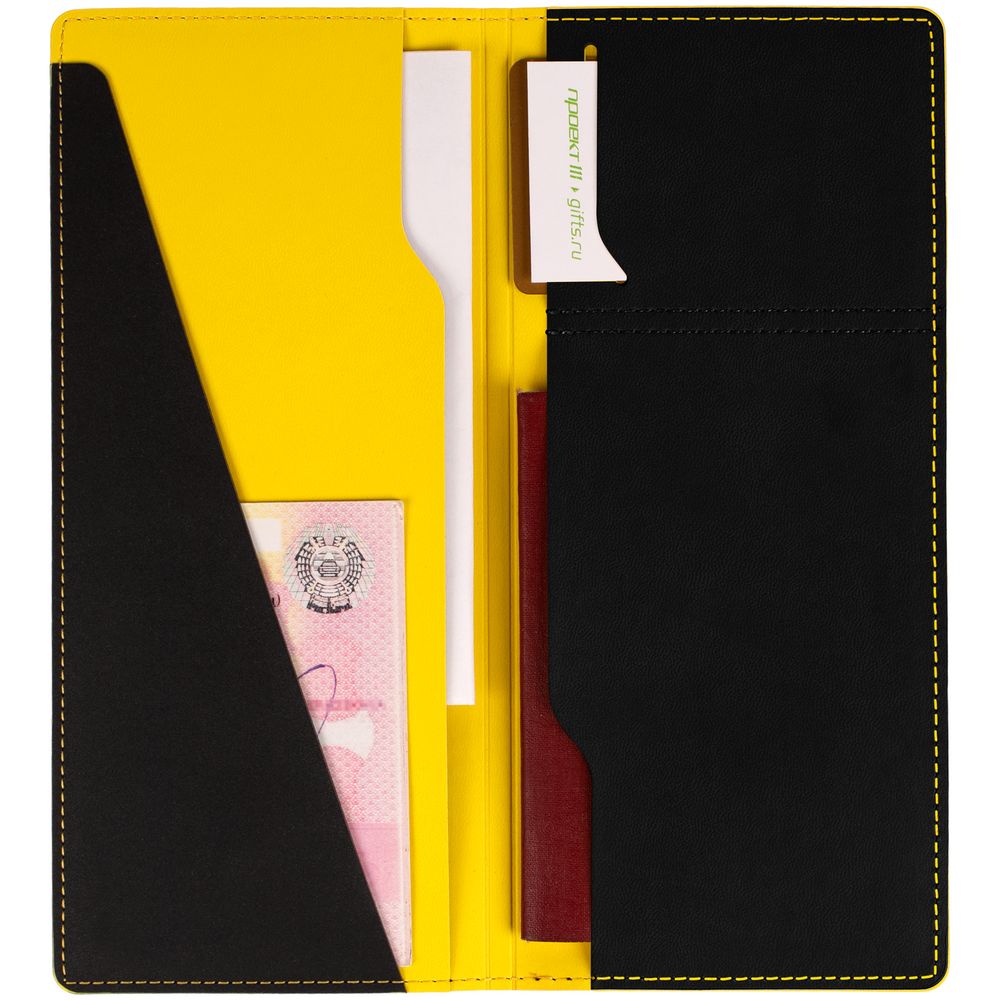 Дорожный органайзер Multimo, черный с желтым (Изображение 3)