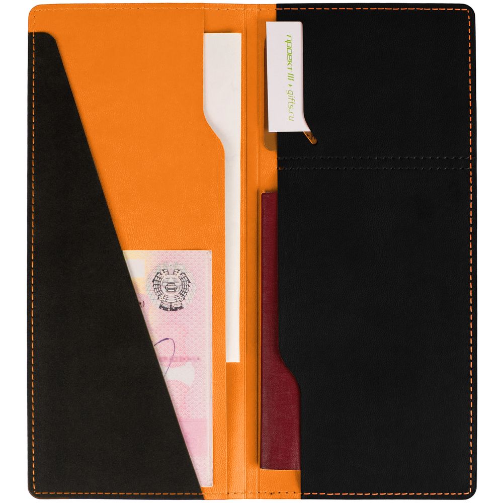 Дорожный органайзер Multimo, черный с оранжевым (Изображение 3)