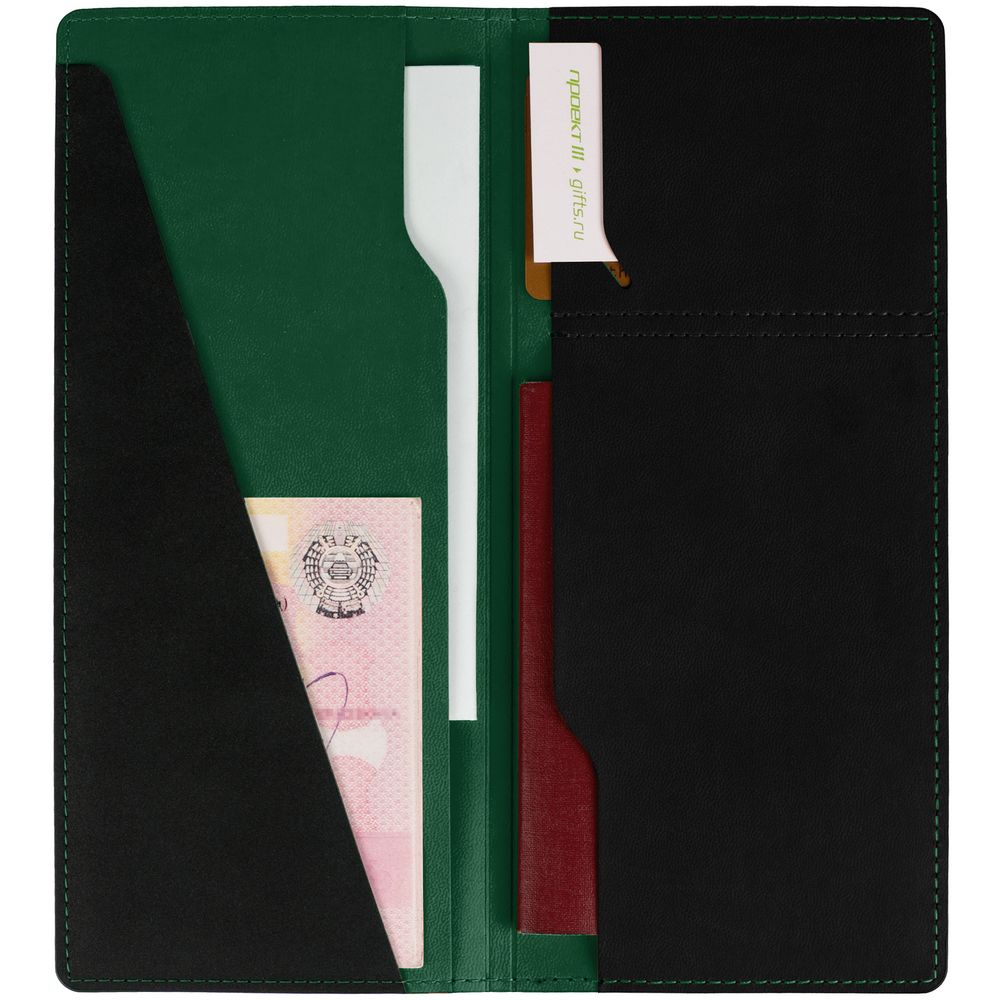 Дорожный органайзер Multimo, черный с зеленым (Изображение 2)