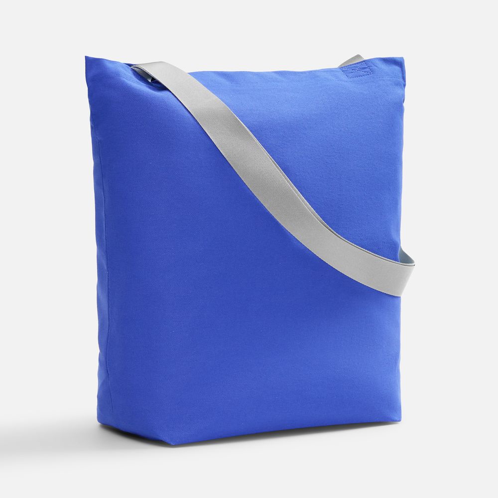 Шопер B5, синий с широкими серыми ручками (Изображение 1)