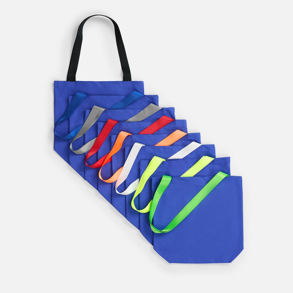 Шопер B5, синий с широкими желтыми ручками (Изображение 2)