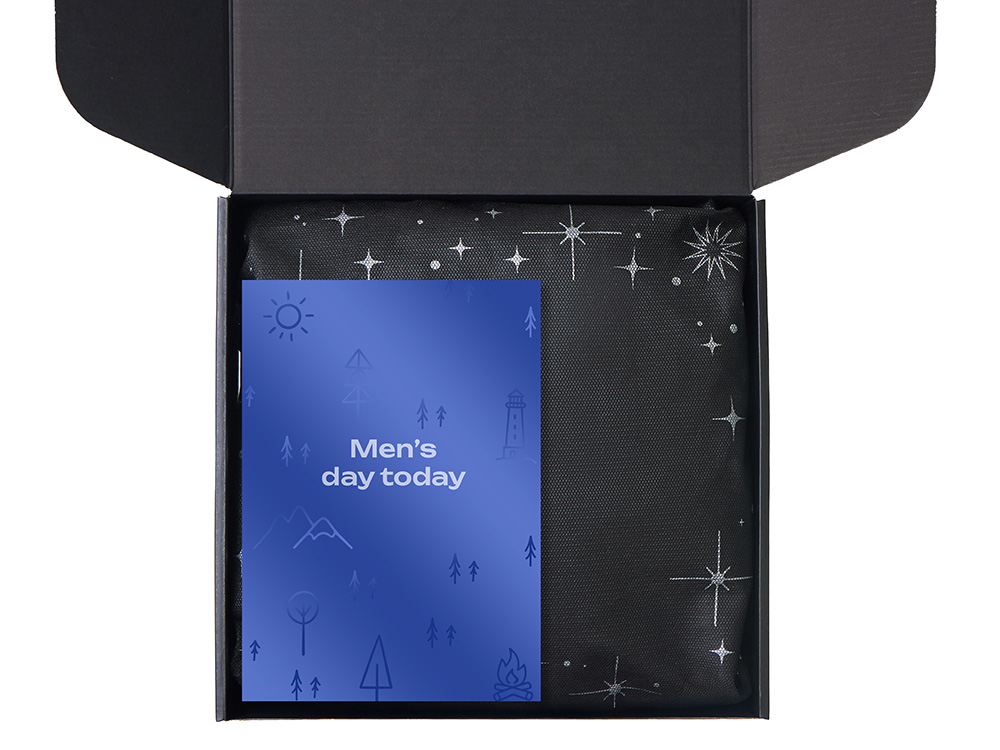 Подарочный набор Re:m. Step  с термосом, перчатками и сумкой (черный)  (Изображение 3)