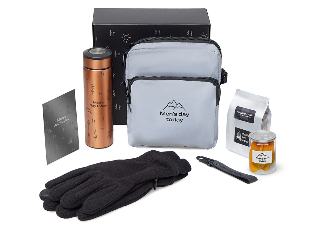 Подарочный набор Re:m. Step  с термосом, перчатками и сумкой (медный)  (Изображение 1)