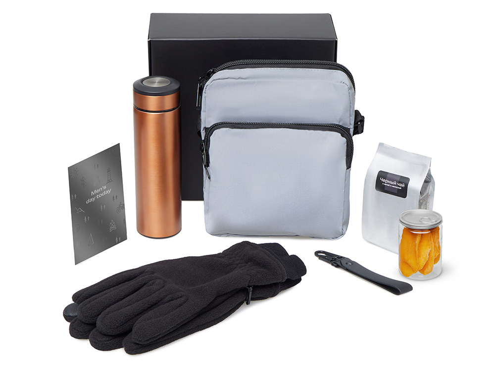 Подарочный набор Re:m. Step  с термосом, перчатками и сумкой (медный)  (Изображение 2)