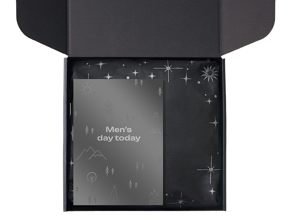 Подарочный набор Re:m. Road  с термокружкой, косметичкой и обложкой для паспорта (синий)  (Изображение 3)