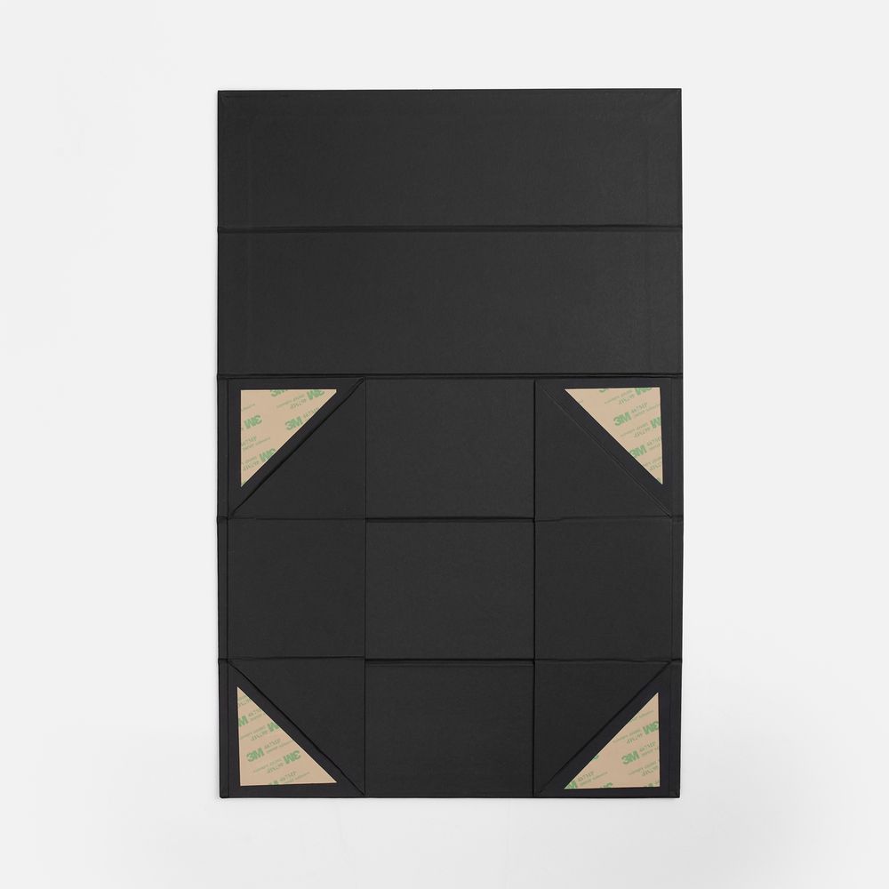 Коробка складная под бутылку Color Jacket Fold, черная (Изображение 4)