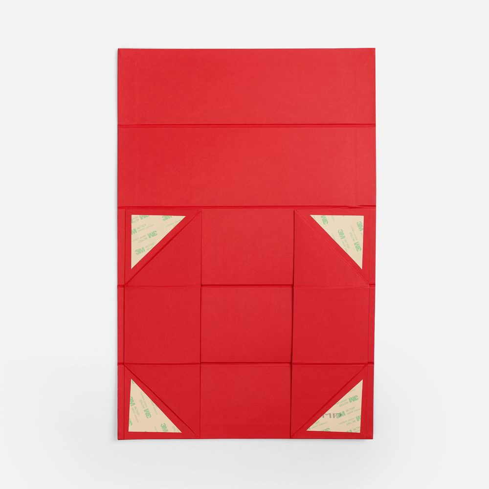 Коробка складная под бутылку Color Jacket Fold, красная (Изображение 4)