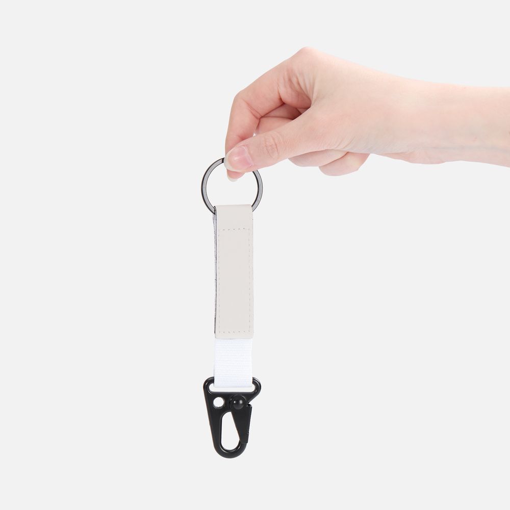 Брелок с карабином Manlig, белый (Изображение 3)