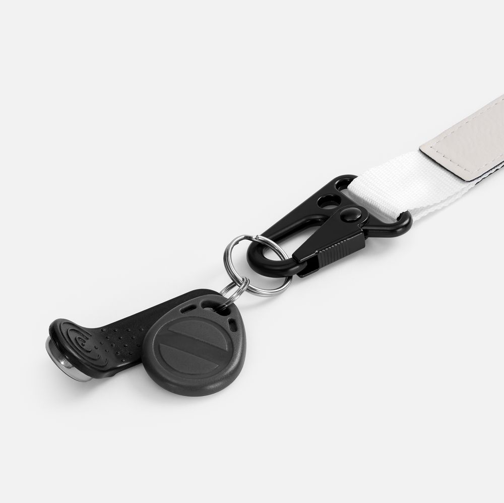 Брелок с карабином Manlig, белый (Изображение 4)