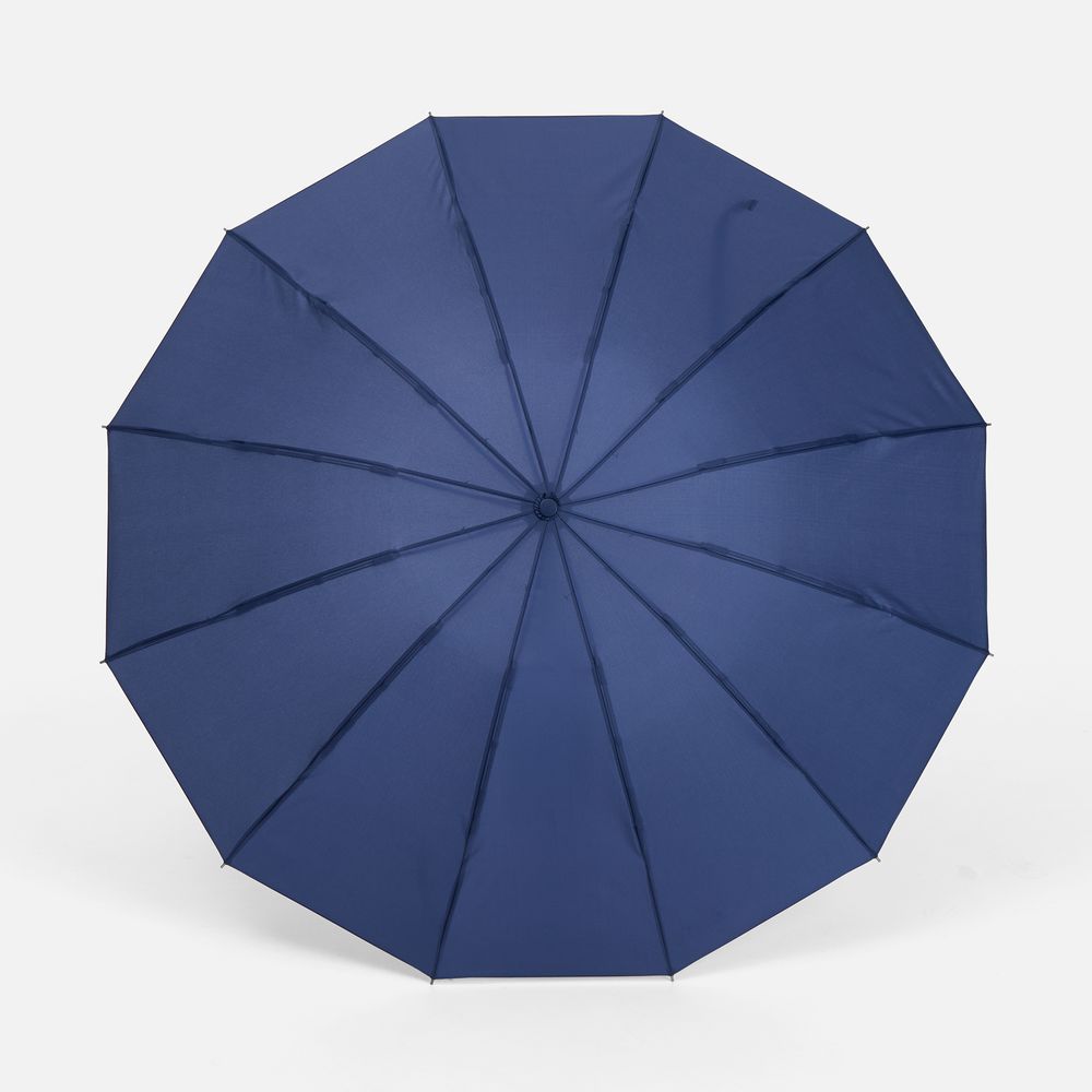 Зонт складной Skymate с УФ-защитой и ручкой-карабином, темно-синий (Изображение 2)