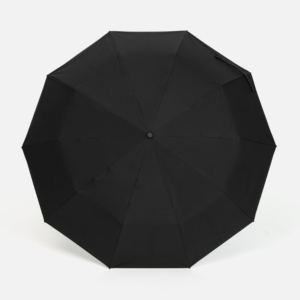 Зонт обратного сложения inLoop с ручкой-карабином, черный (Изображение 2)