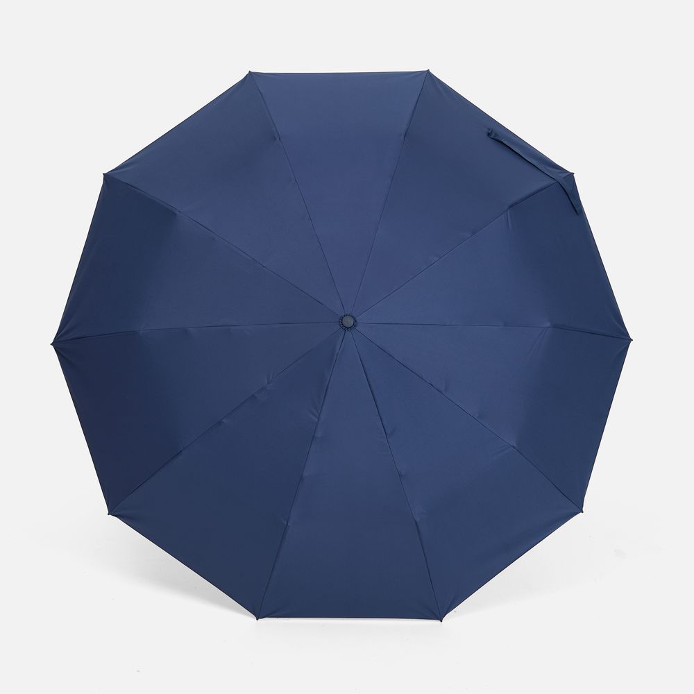 Зонт обратного сложения inLoop с ручкой-карабином, темно-синий (Изображение 2)