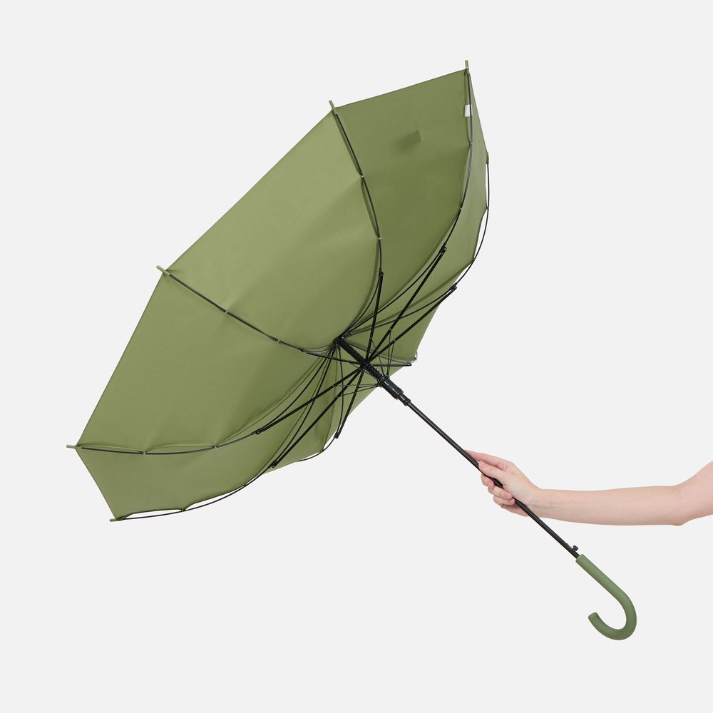 Зонт-трость Jolly Brolly, зеленый (хаки) (Изображение 7)