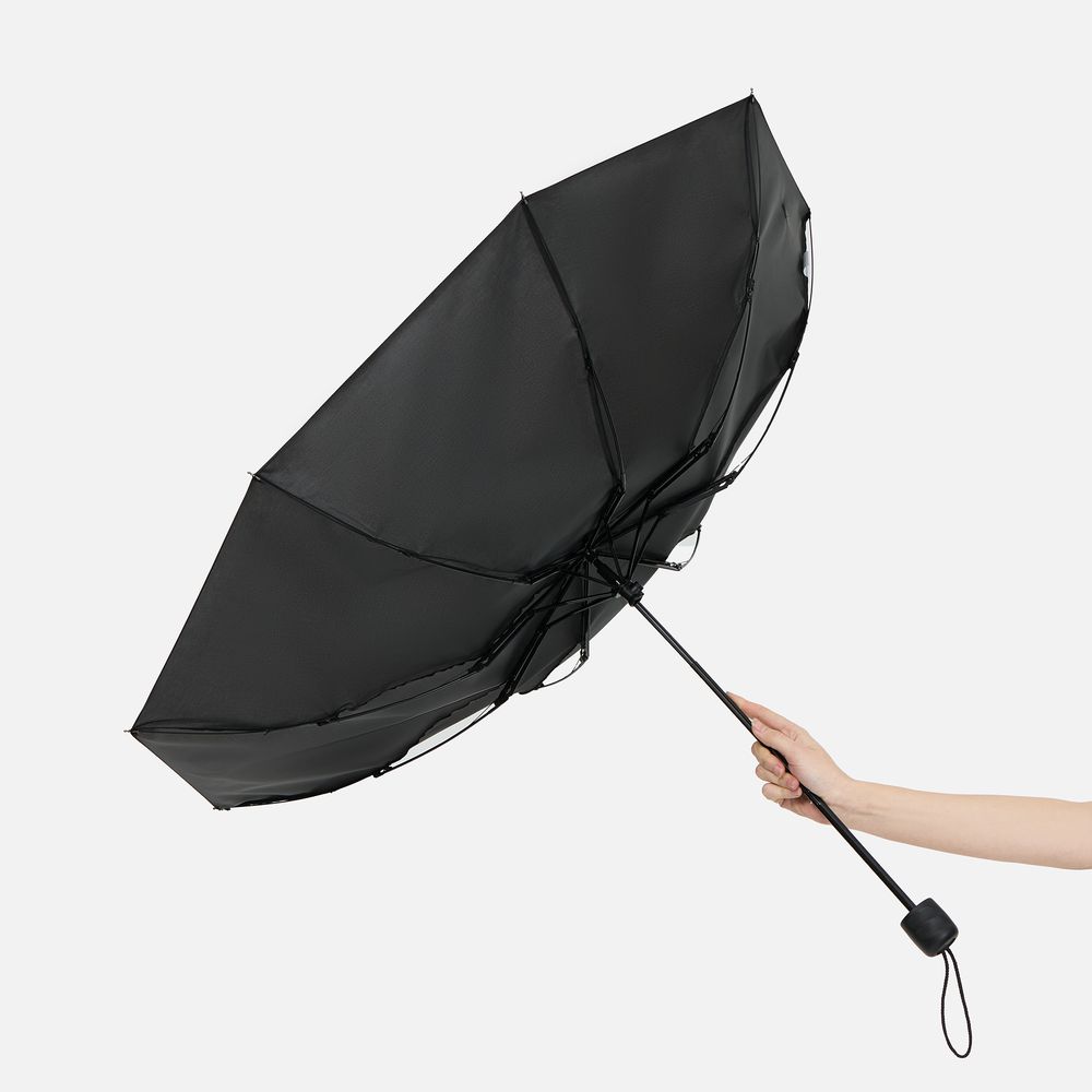 Зонт складной Basic, ver.2, черный (Изображение 8)