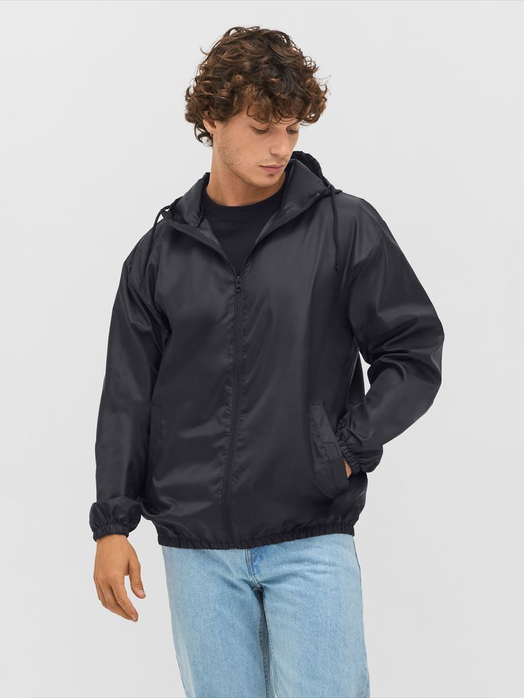 Ветровка унисекс Shield, темно-зеленая, размер S (Изображение 4)