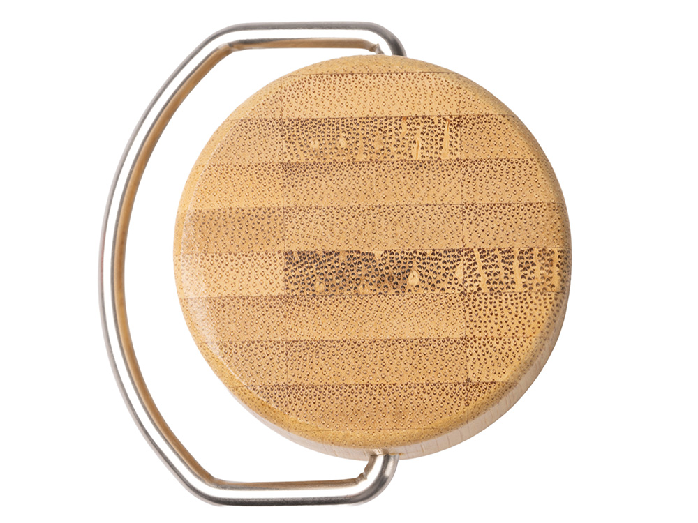 Термобутылка Нобук с бамбуковой крышкой, 500 мл (красный)  (Изображение 2)