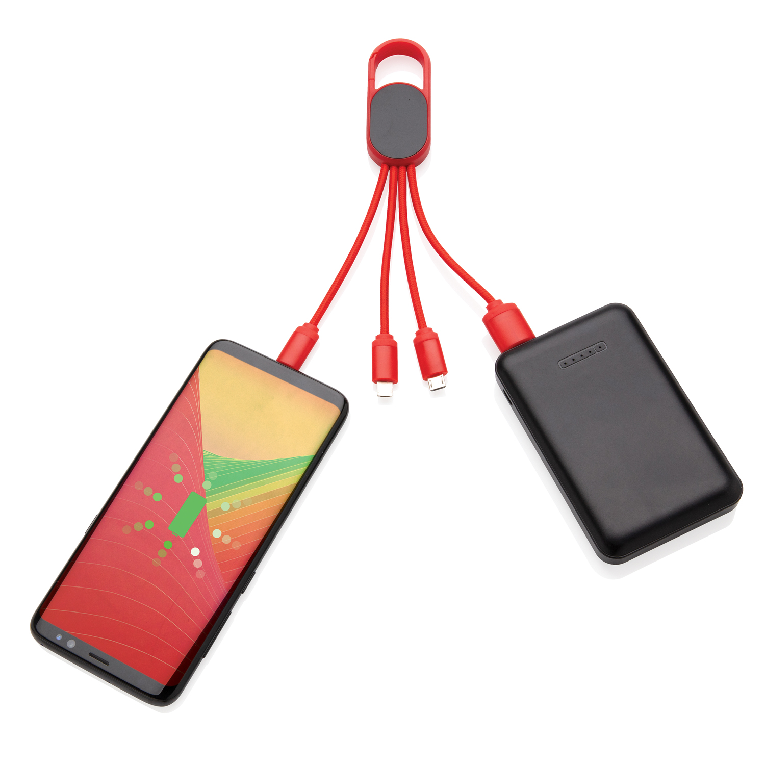 Кабель 4 в 1 с карабином (Изображение 2)