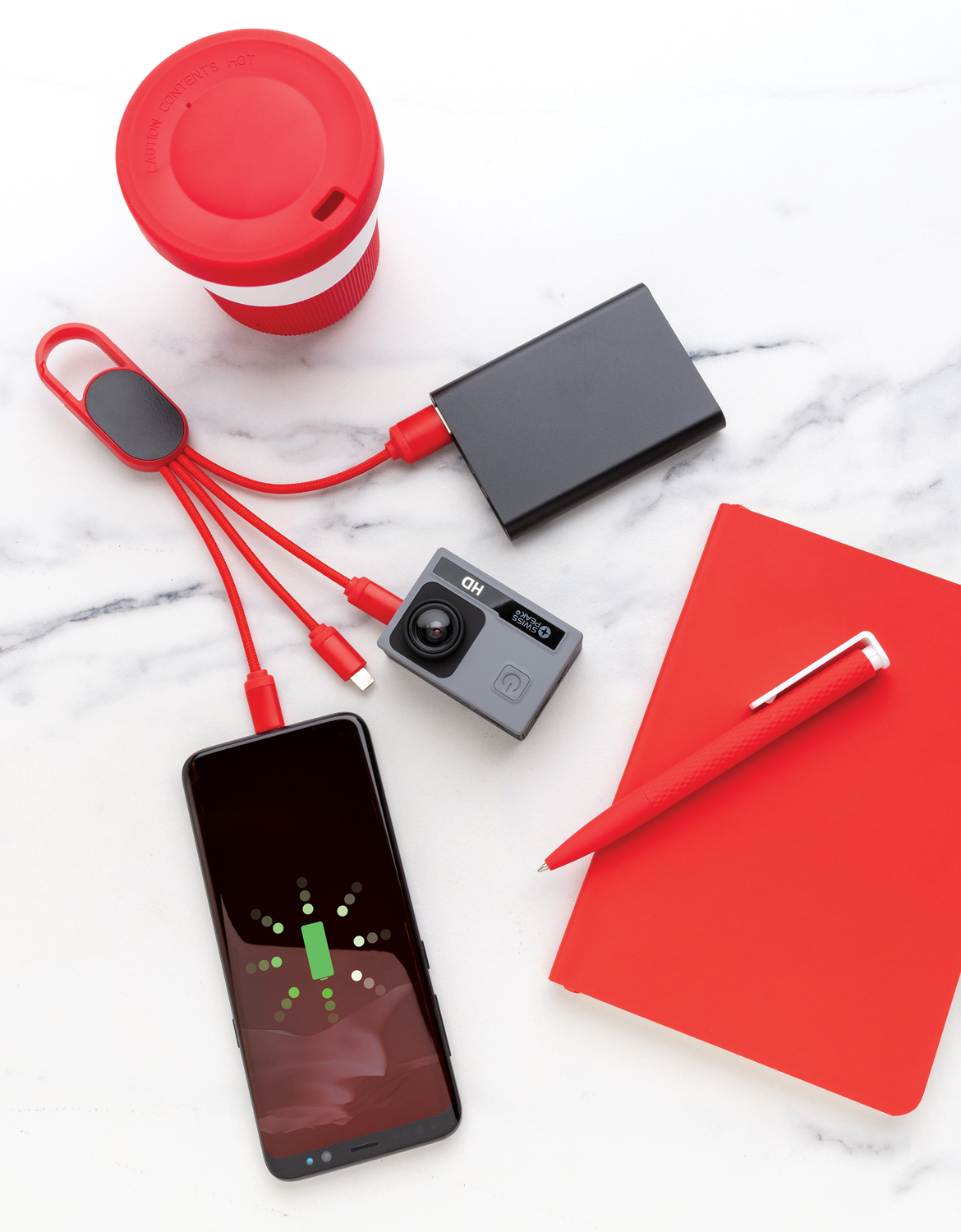 Кабель 4 в 1 с карабином (Изображение 5)