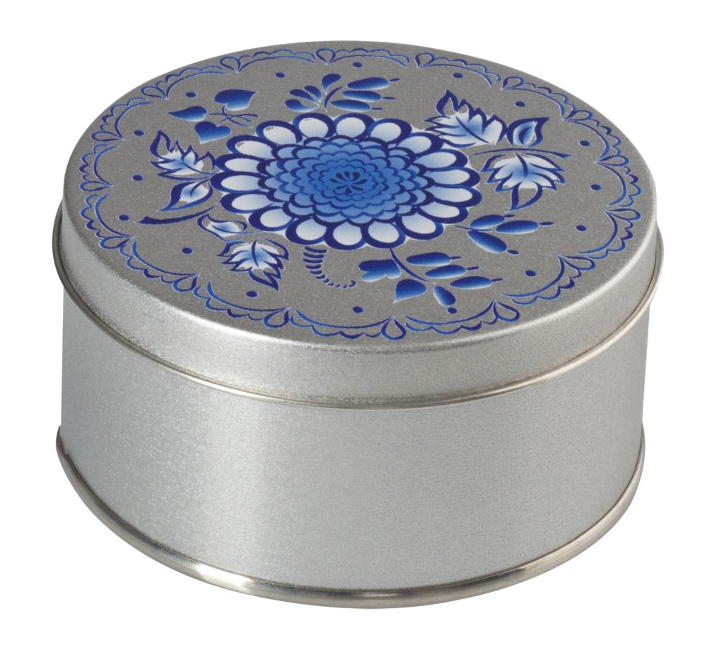Коробка круглая, малая, серебристая (Изображение 2)