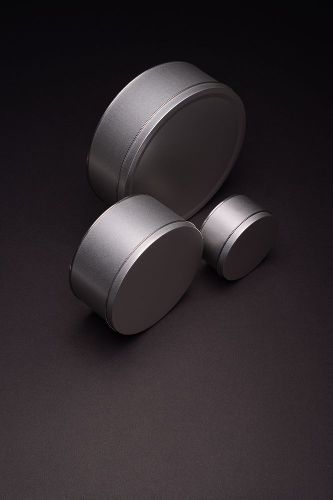 Коробка круглая, малая, серебристая (Изображение 6)