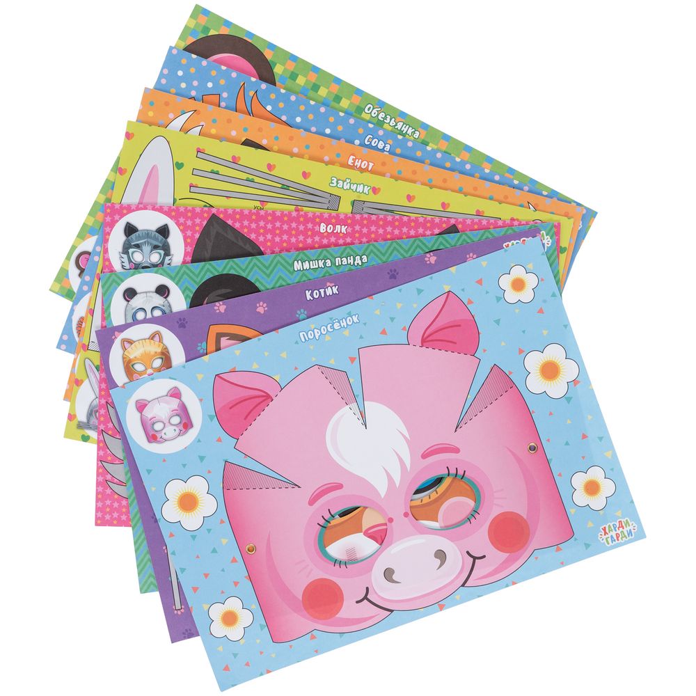 Набор масок «Вырезай и клей. Забавные животные» (Изображение 3)