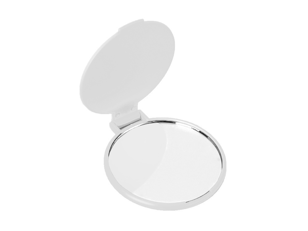Карманное косметическое зеркало Красотка (белый)  (Изображение 1)