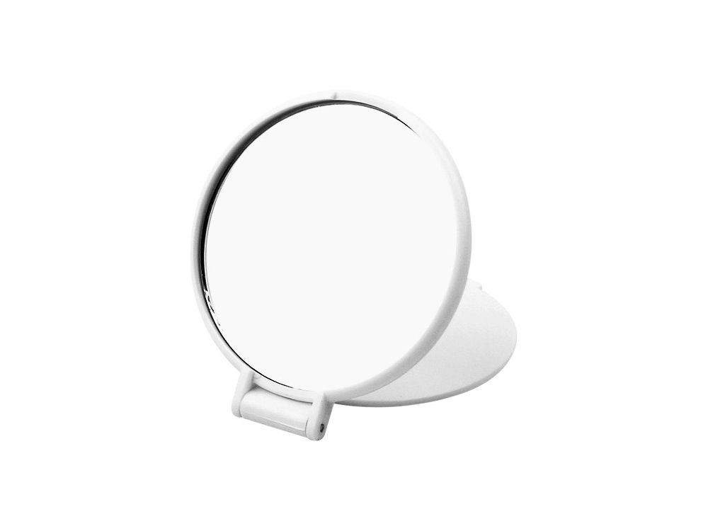 Карманное косметическое зеркало Красотка (белый)  (Изображение 2)
