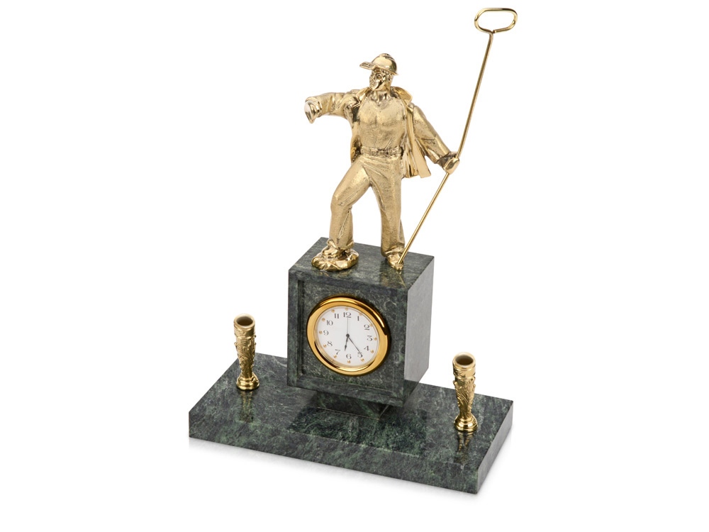 Настольный прибор Металлург, золотистый/зеленый (Изображение 2)