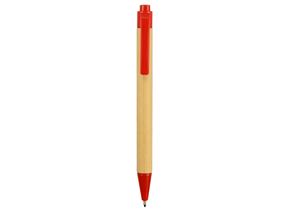 Блокнот Priestly с ручкой (красный/красный/натуральный)  (Изображение 6)