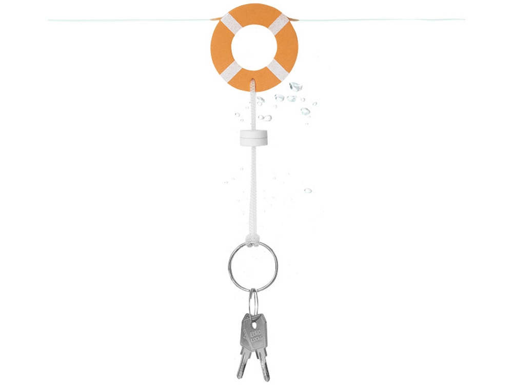 Брелок нетонущий в форме спасательного круга, оранжевый (Изображение 2)