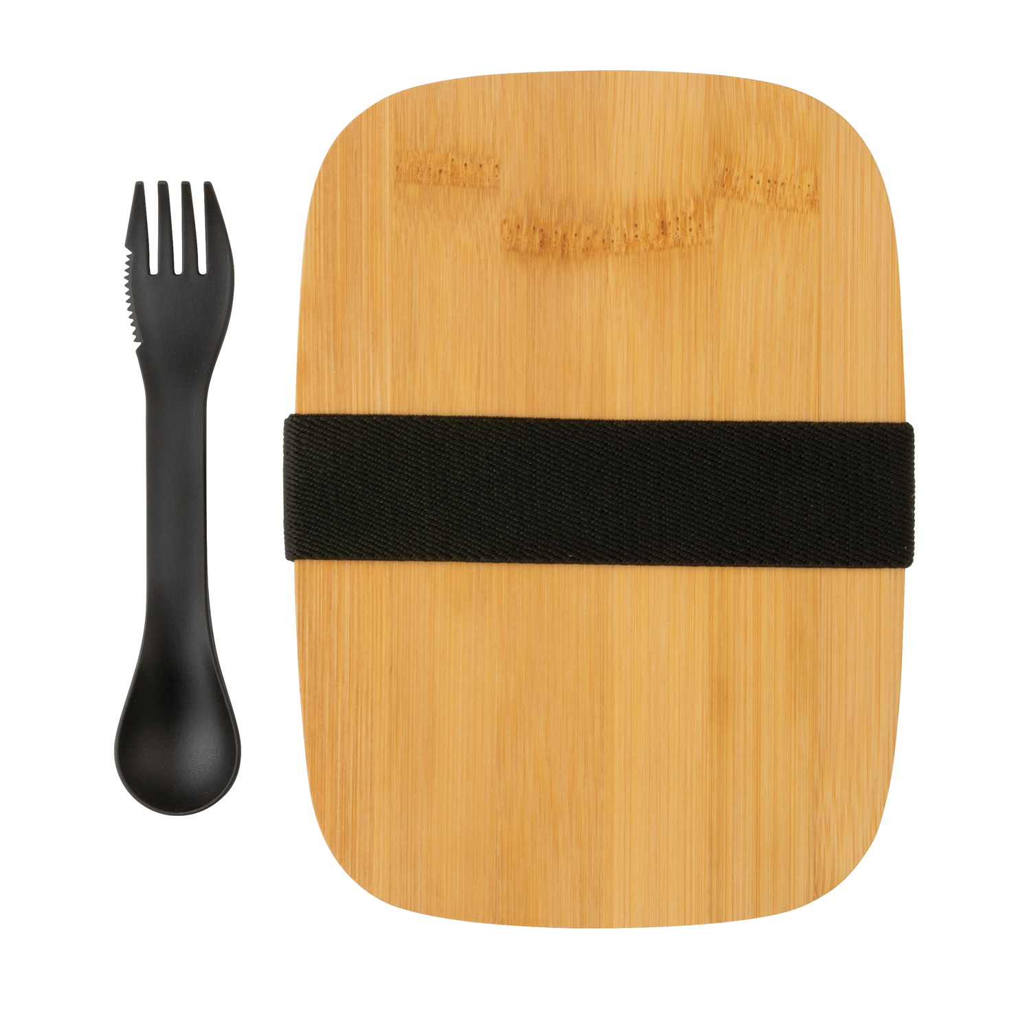 Ланч-бокс из нержавеющей стали с бамбуковой крышкой и столовым прибором (Изображение 6)